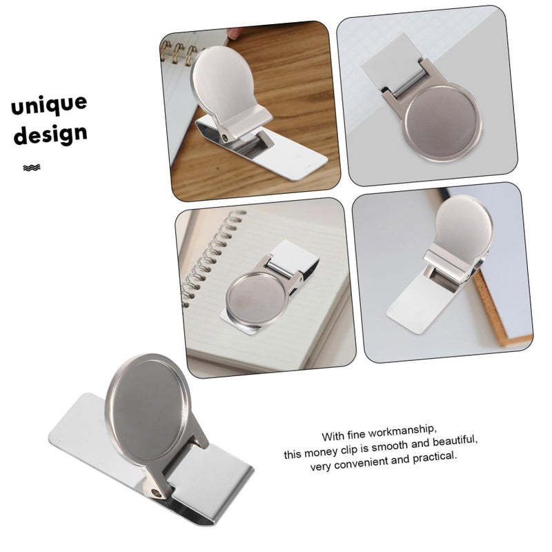Stainless Steel Money Clip Cash Holder Key Check Clip Portable Silver Office Clamp - Image 4