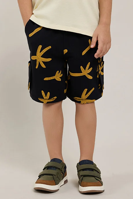 R&B Printed Shorts With Drawstring Waist