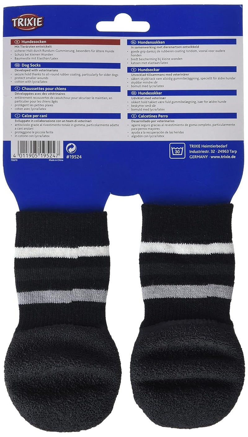 Trixie Dog Socks Non-Slip with All-Round Rubber Coating L 2 Pcs Black - Image 2
