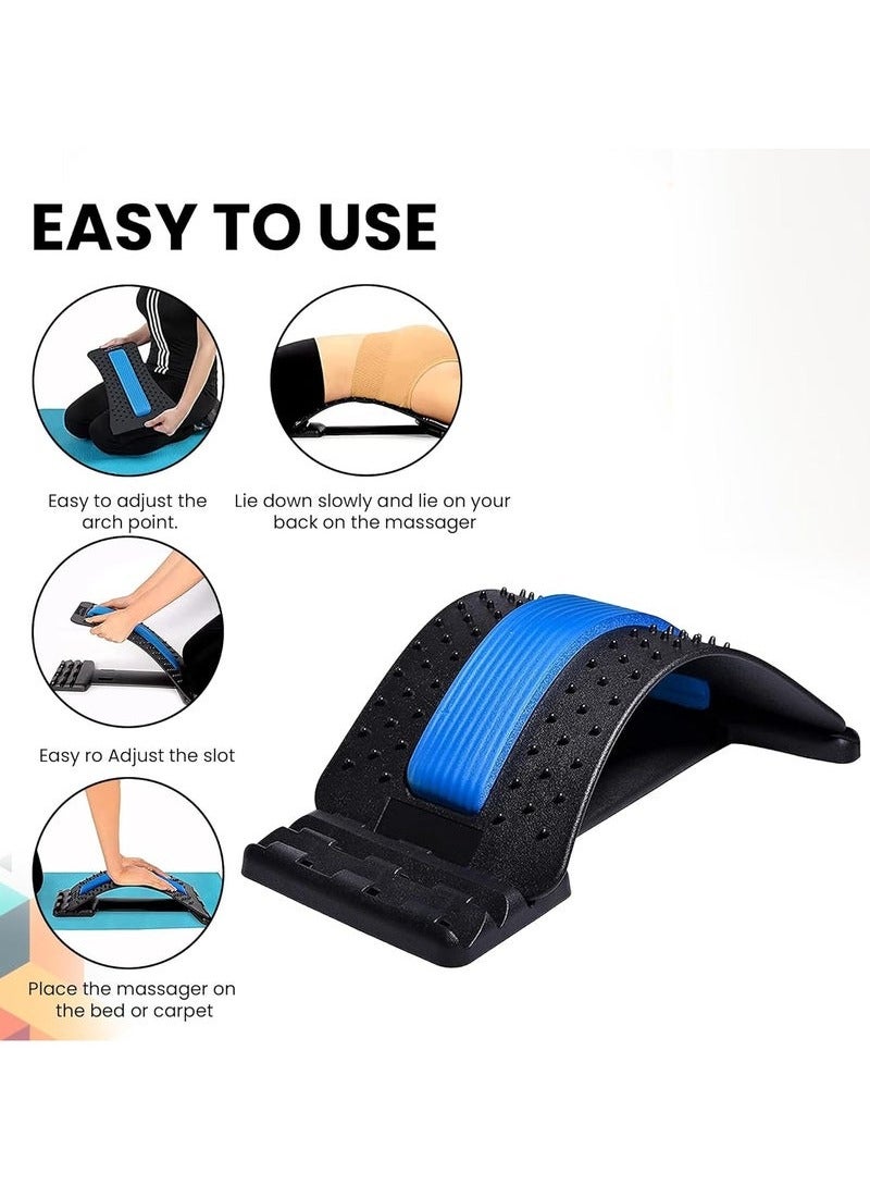 TIGER Magic Support Multi-Level Back Stretching Device with 3 Levels of Arch Adjustments – Lumbar Support for Spine Alignment and Pain Relief – Adjustable Back Stretch for Lower Back, Neck, and Shoulders – Ideal for Home Use – Portable Back Support Tool - Image 4