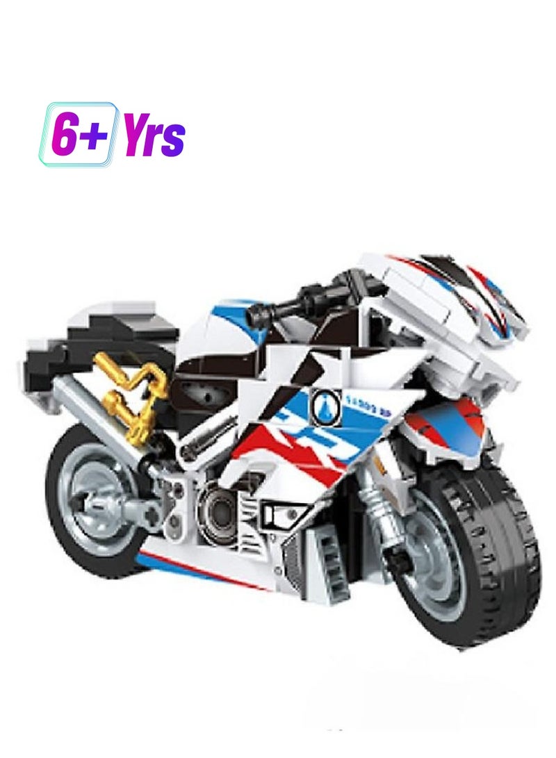 Small Particle Building Block Box Boy Motorcycle Model Children's Educational Toy  - Image 1