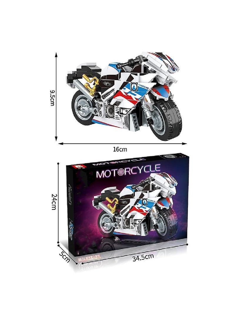 Small Particle Building Block Box Boy Motorcycle Model Children's Educational Toy  - Image 3