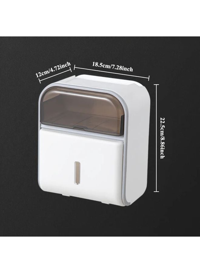 حامل ورق الحائط الرمادي المثبت على الحائط بدون حفر سعة كبيرة مقاوم للماء - Image 1