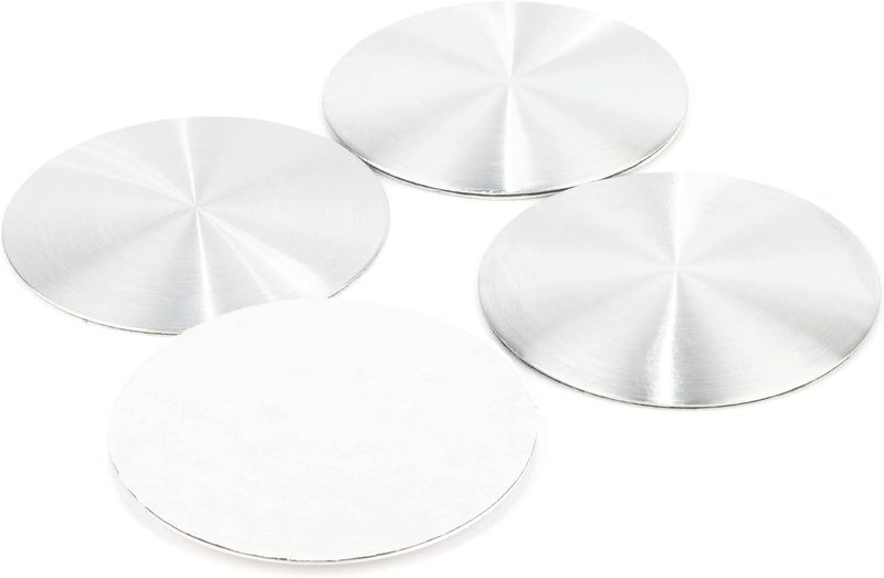 RTRHINOTUNING 4pcs 64.5mm/2.54in Wheel Center Caps Stickers Sliver Aluminum Emblems Decals - Image 5