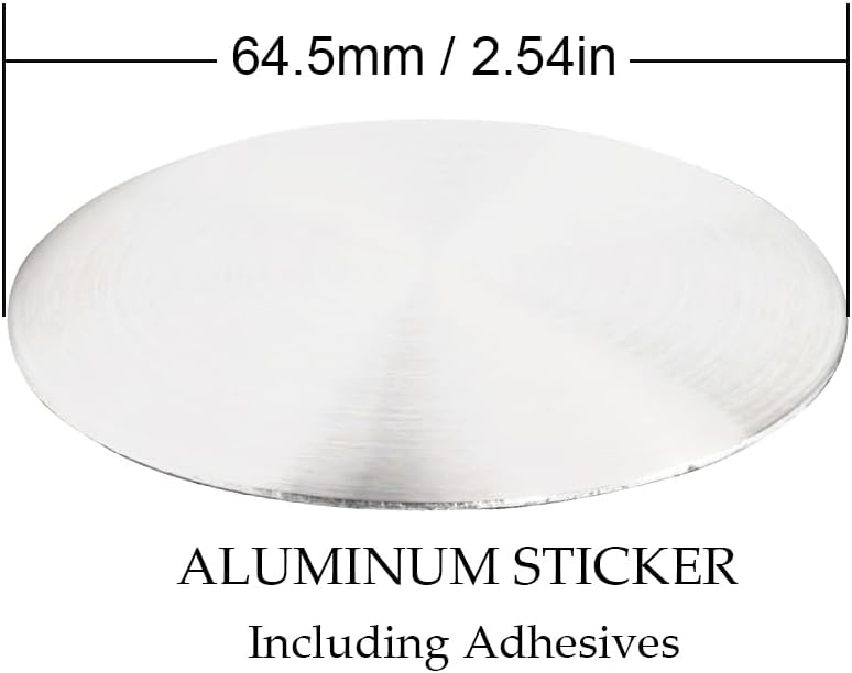 RTRHINOTUNING 4pcs 64.5mm/2.54in Wheel Center Caps Stickers Sliver Aluminum Emblems Decals - Image 2