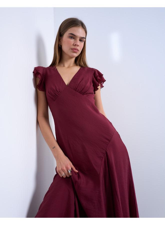 TOPSHOP Casual Short Sleeve Woven Maxi Dress - Image 4