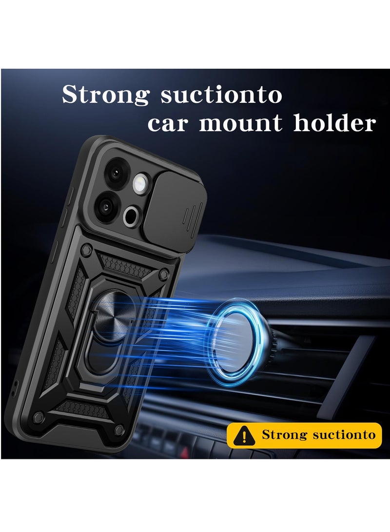 Phone Cover for OnePlus 13s 5G with Slide Camera Cover Drop Protective Phone Case with Magnetic Car Mount Holder - Image 2