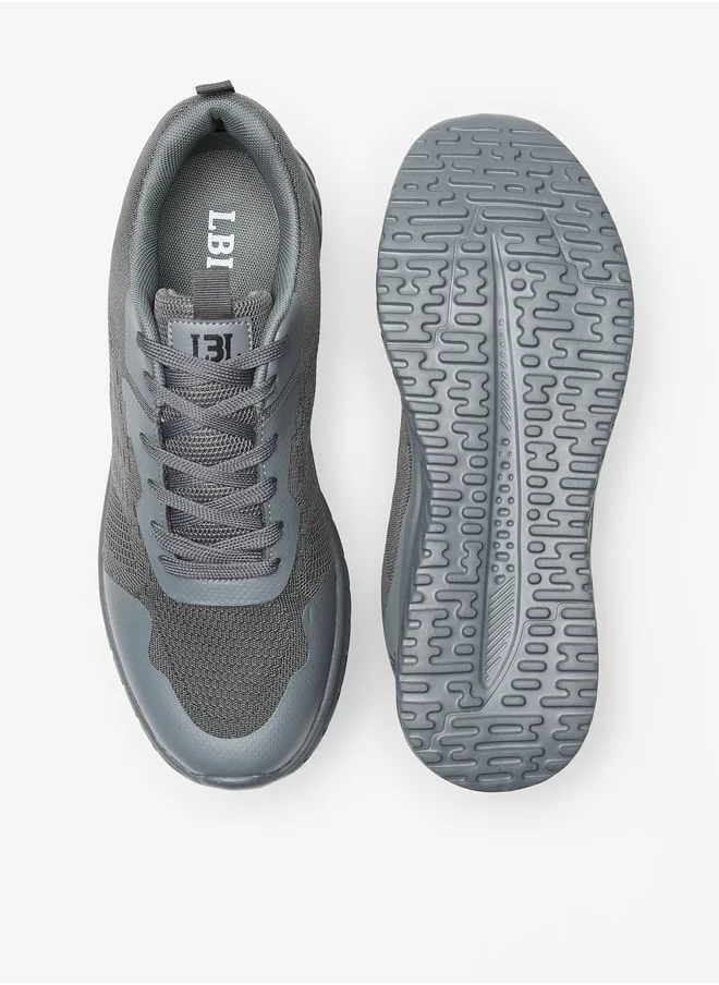 LBL by Shoexpress Mesh Low Ankle Sneakers with Lace-Up Closure