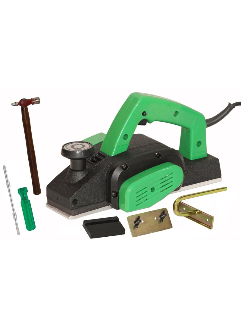 Digital Craft Digital Craft Wood Planer 1400W Machine of Carpentry HighPower MultiFunction Electric Planer Professional Woodworking Machine Electric Planer Machine 82MM6Inch 2 In 1 Screw DriverHammer 200 gm 