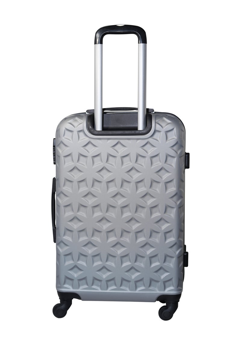 KTMC ABS Luggage 24 inches Checked Suitcases, KTMC-9191 Silver - Image 2