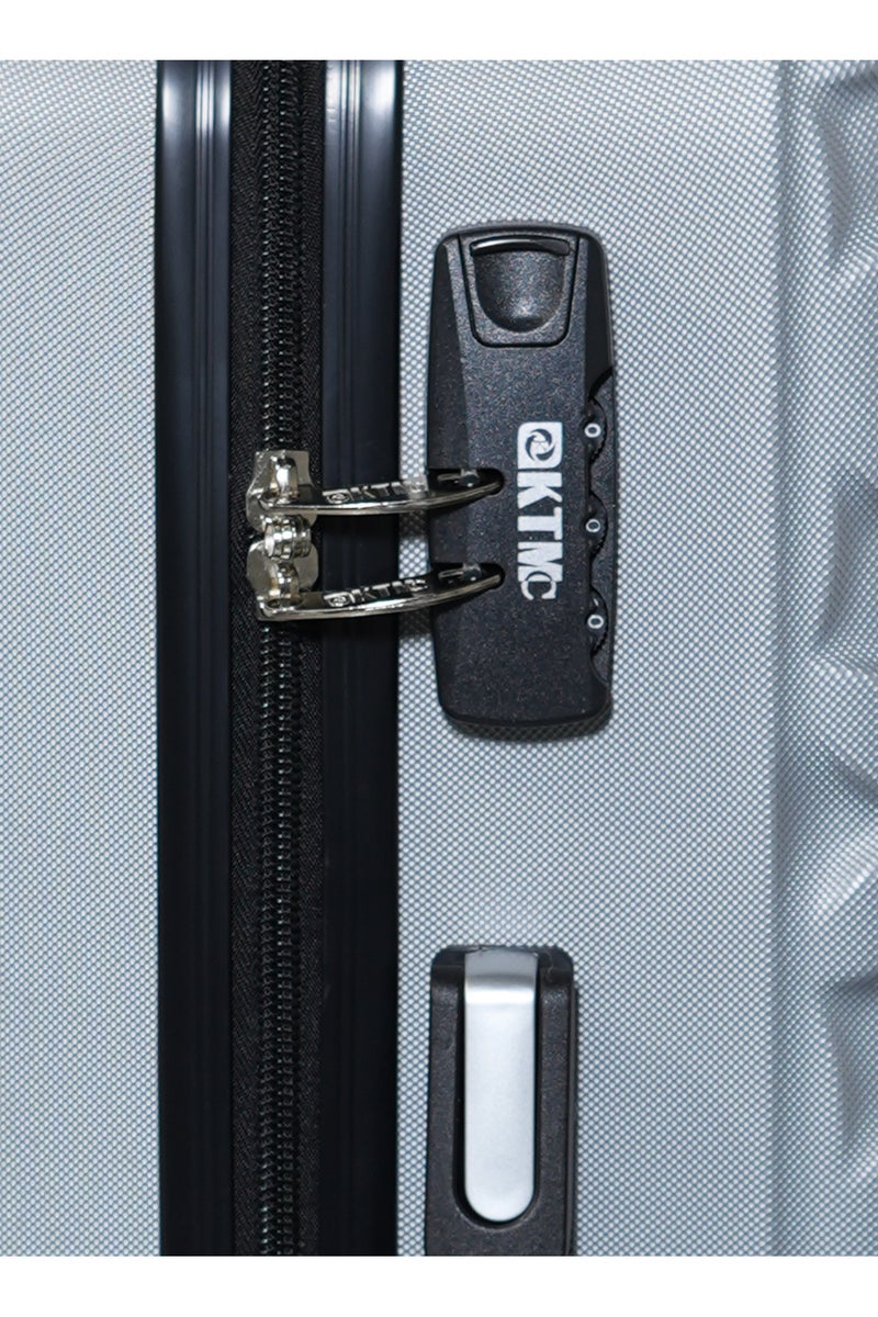 KTMC ABS Luggage 24 inches Checked Suitcases, KTMC-9191 Silver - Image 5
