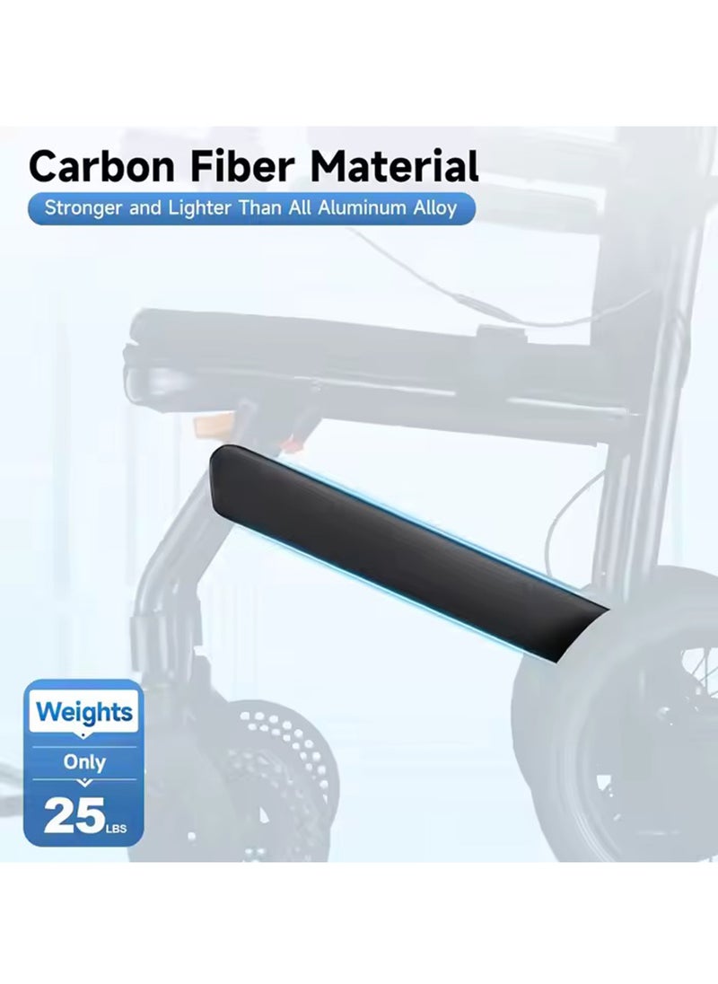 Cool Baby - Carbon Fiber 25lbs Lightweight Foldable Electric Wheelchairs for Adults, Compact Motorized Intelligent Portable Power Electric Wheelchair, Airline Approved - Image 1