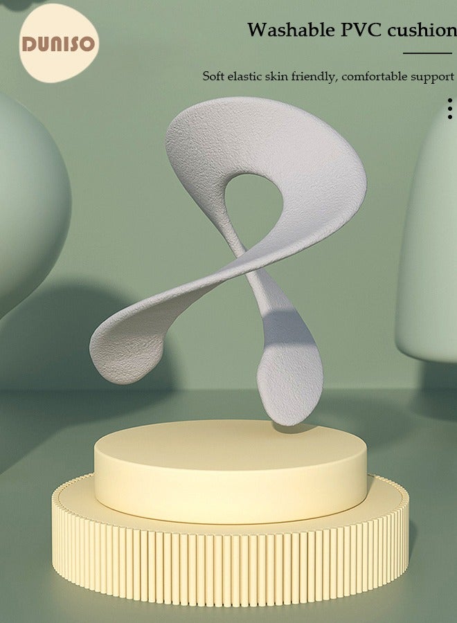 DUNISO كرسي تدريب الأطفال على استخدام المرحاض حلقة تدريب مرحاض غير قابلة للانزلاق مع وسادة قابلة للفك مقبض قوي وظهر وحارس رش لكرسي المرحاض للأطفال الصغار مناسب للمرحاض الدائري والبيضاوي - Image 2