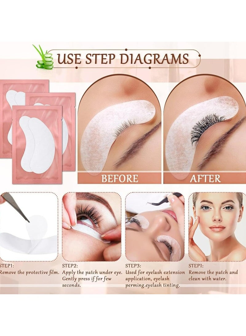 CMGTYYD 50 Pairs Under Eye Gel Pads,Hydrogel Eye Patches for Eyelash Extension Gel Patches 100% Natural Hydrogel Patch Lash Gel Pad Lashes Extension Supplies Lash Extension Supplies Beauty Makeup Kit - Image 4