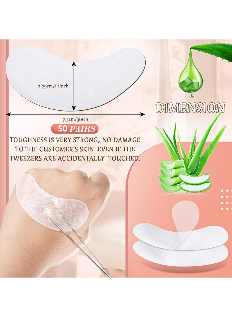 CMGTYYD 50 Pairs Under Eye Gel Pads,Hydrogel Eye Patches for Eyelash Extension Gel Patches 100% Natural Hydrogel Patch Lash Gel Pad Lashes Extension Supplies Lash Extension Supplies Beauty Makeup Kit - Image 5