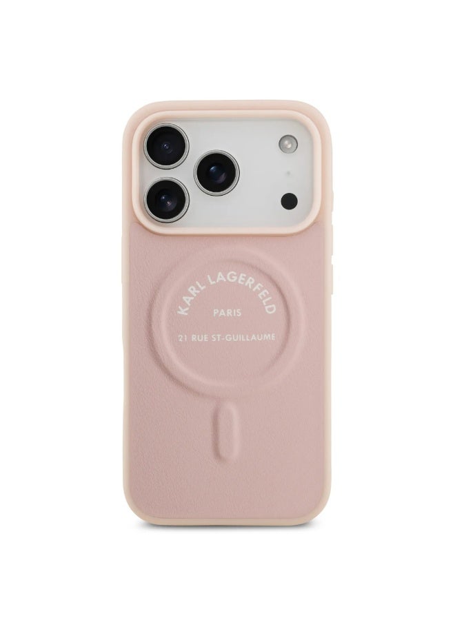 Karl Lagerfeld iPhone 17 Pro Max MagSafe Case / MagSafe PU Cover With Karl RSG Logo Buttons / Pink - Image 2