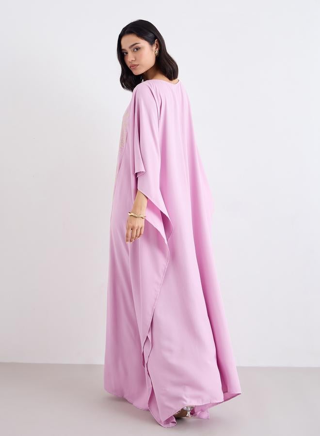 Styli Foil Print Relaxed Fit Kaftan - Image 4