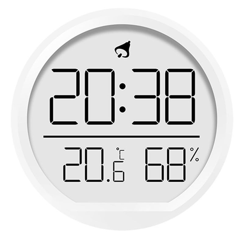 LED Digital Clock: White LED Display, Wall-mounted & Desk-mountable Design - Humidity Temperature Date Display - Electronic Clock for Home Kitchen, Workplace, Refrigerator - Image 1