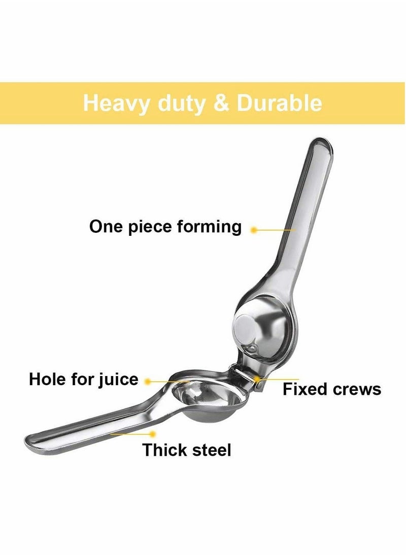 Lemon Squeezer Stainless Steel with Premium Heavy Duty Solid Metal Squeezer Bowl and Food Grade Silicone Handles   Large Manual Citrus Press Juicer and Lime Squeezer Stainless Steel - Image 5