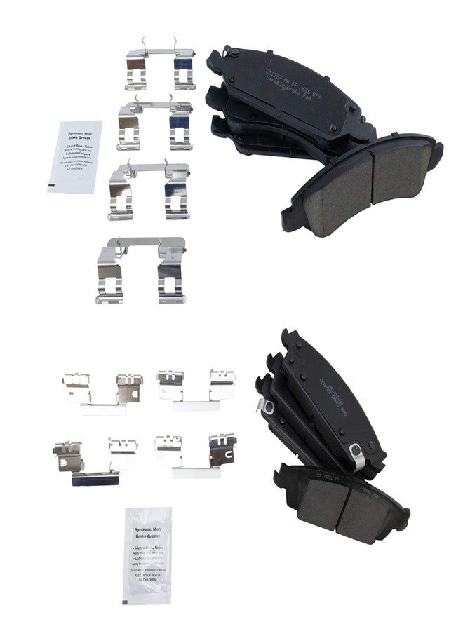 تي آر كيو طقم تيل فرامل سيراميك بوزي ممتاز أمامي وخلفي من TRQ لشاحنات GMC وشيفروليه - Image 3