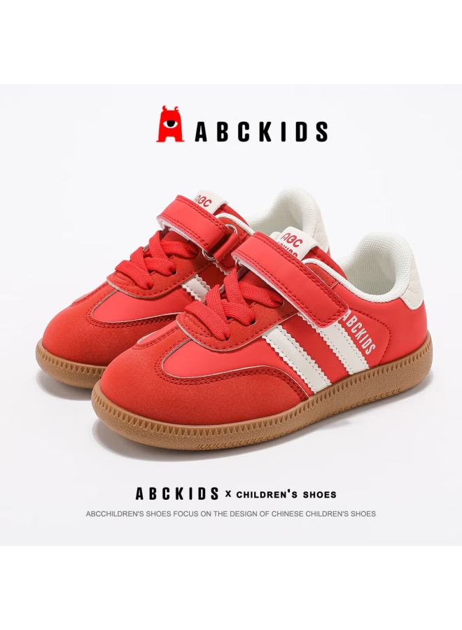 Abc Kids Children's Training Shoes, Autumn Kids' Shoes, Boys' And Girls' Casual Sneakers, Skateboard Shoes, 3054 White And Bright Red, Size 29 - Image 5