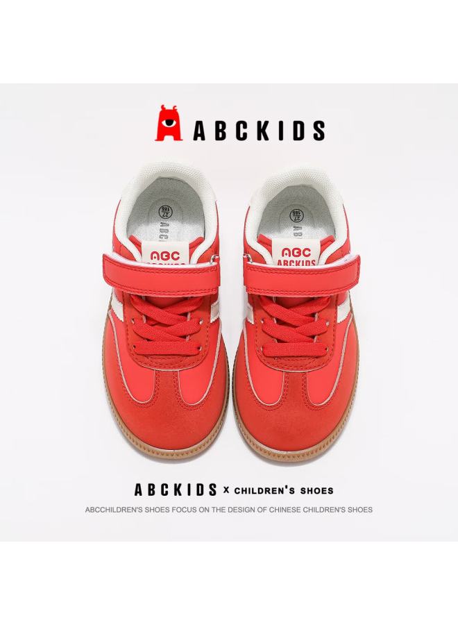 Abc Kids Children's Training Shoes, Autumn Kids' Shoes, Boys' And Girls' Casual Sneakers, Skateboard Shoes, 3054 White And Bright Red, Size 29 - Image 3