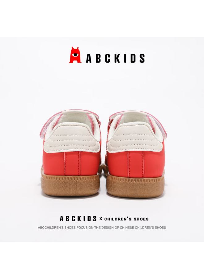Abc Kids Children's Training Shoes, Autumn Kids' Shoes, Boys' And Girls' Casual Sneakers, Skateboard Shoes, 3054 White And Bright Red, Size 29 - Image 4