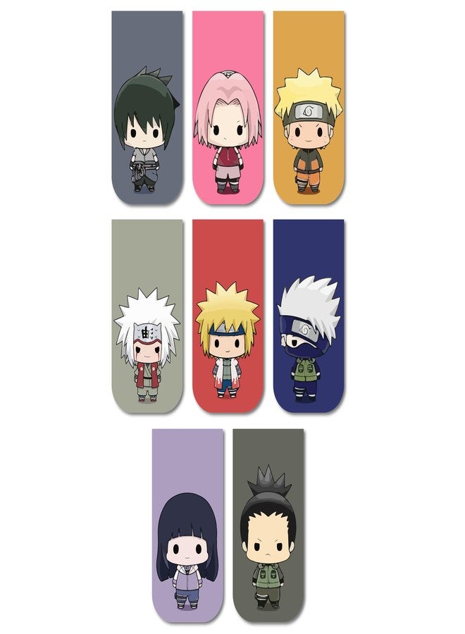 OneOclock Anime Bookmarks Naruto Chibi - Set of 9 Magnetic Bookmarks | Best Anime Gift for Readers, Book Enthusiast & Anime Fans I Naruto | Sasuke | Sakura | Hinata | Jiraiya (Naruto Chibi) - Image 1
