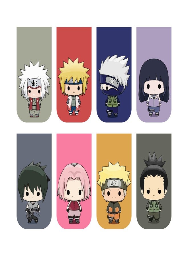 OneOclock Anime Bookmarks Naruto Chibi - Set of 9 Magnetic Bookmarks | Best Anime Gift for Readers, Book Enthusiast & Anime Fans I Naruto | Sasuke | Sakura | Hinata | Jiraiya (Naruto Chibi) - Image 4
