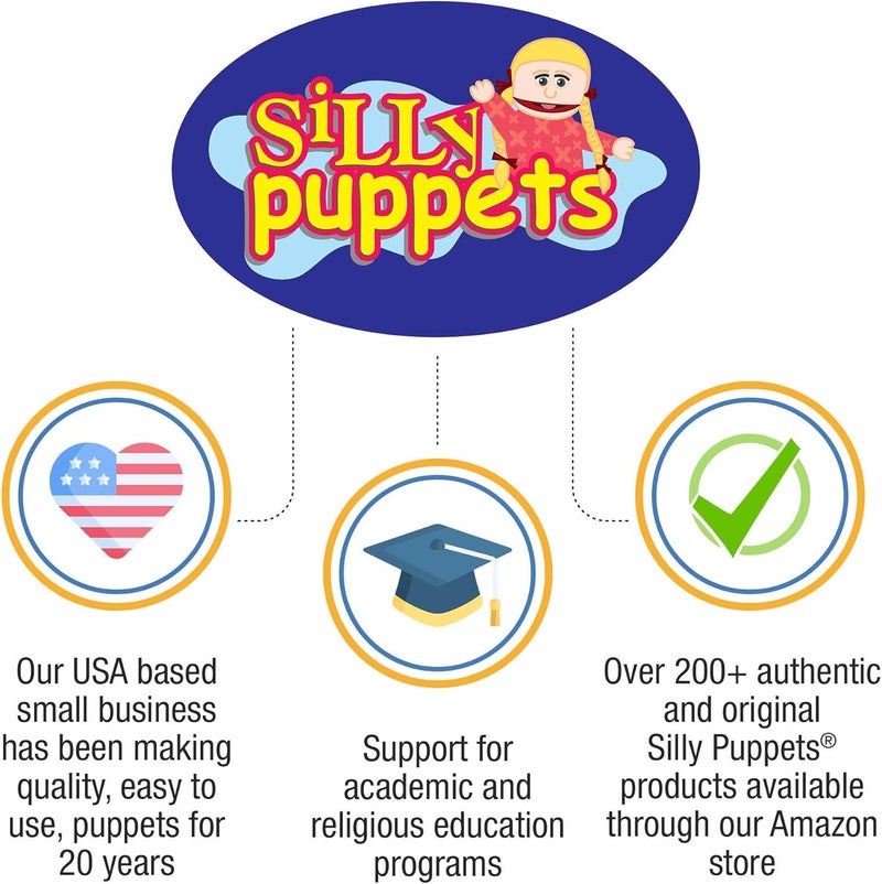 Silly Puppets 25" Pops, Peach Grandfather Full Body Ventriloquist Puppet - Image 5