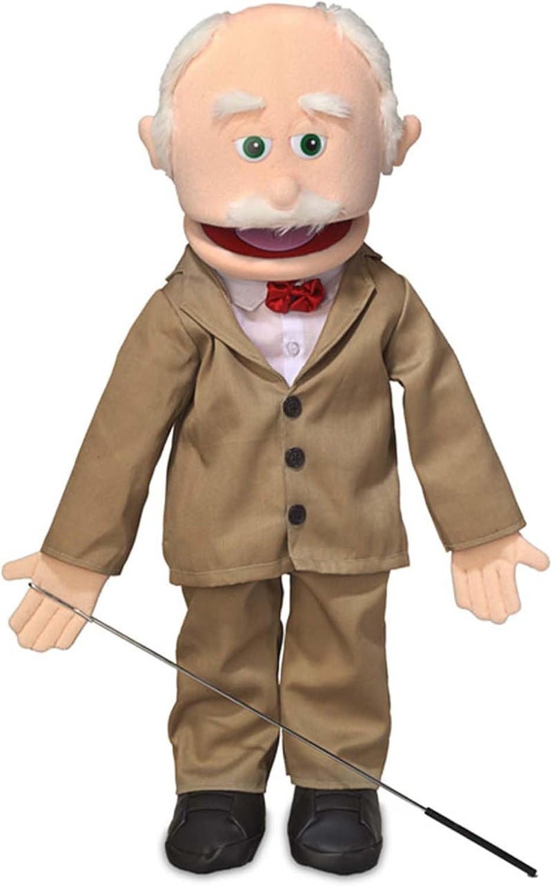 Silly Puppets 25" Pops, Peach Grandfather Full Body Ventriloquist Puppet - Image 1