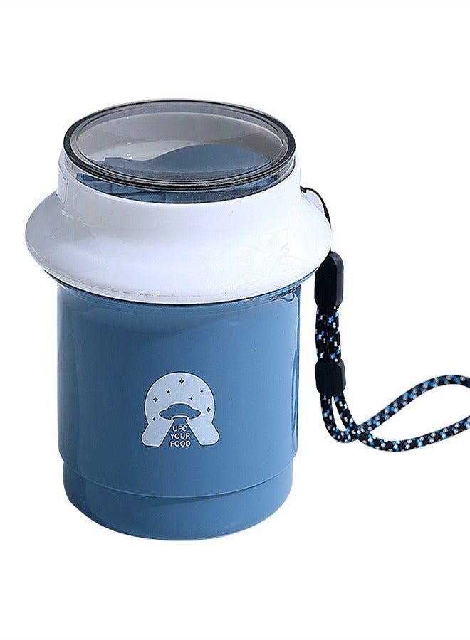 304 Stainless Steel Insulated Soup Cup With Rope Blue