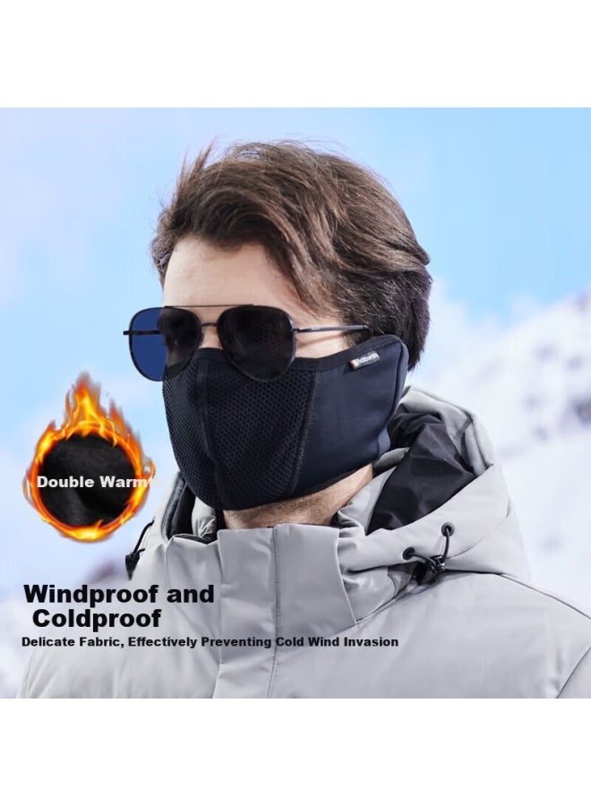 Ousen Face Mask, Winter Cycling Face Cover, Warm Ear Protection, Cold-proof Windproof Ear Guard, Integrated Face And Ear Protection, Electric Motorcycle Dust-proof, Skiing - Image 1