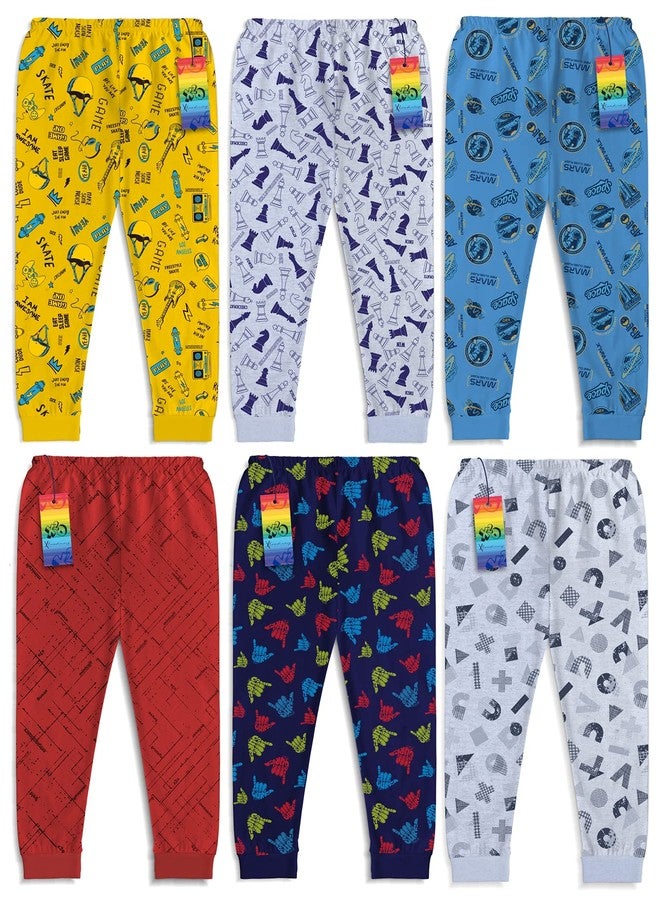 X2O Cotton Baby Pajama Pants for Boys and Girls (Blue) (Pack of 6) (2 to 3 Years) - Image 1