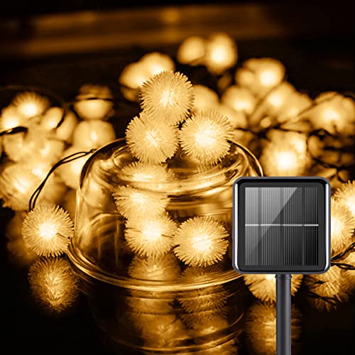 Epyz Solar String Lights, 6.5 Meter 30 LED Decorative Lighting Snow Ball for Garden, Home, Patio, Lawn, Party, Holiday, Indoor, Outdoor, Party Decorations Waterproof (Warm Yellow) - Image 1