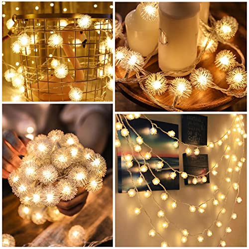 Epyz Solar String Lights, 6.5 Meter 30 LED Decorative Lighting Snow Ball for Garden, Home, Patio, Lawn, Party, Holiday, Indoor, Outdoor, Party Decorations Waterproof (Warm Yellow) - Image 3