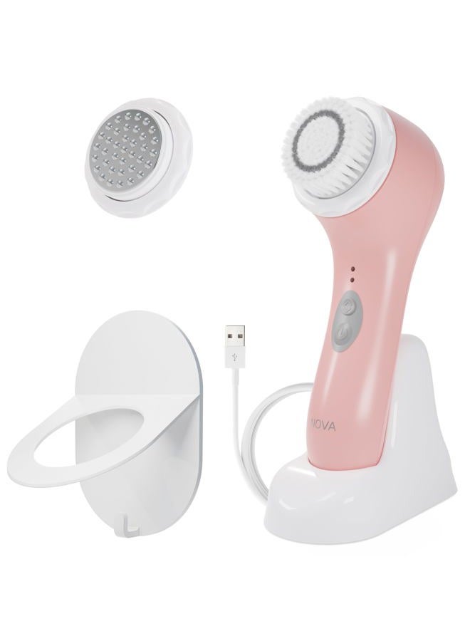 Spa Sciences - NOVA - Sonic Cleansing Brush with Bristles & Infusion System – Anti-Aging Facial Exfoliating, Waterproof, and USB Rechargeable - Image 1