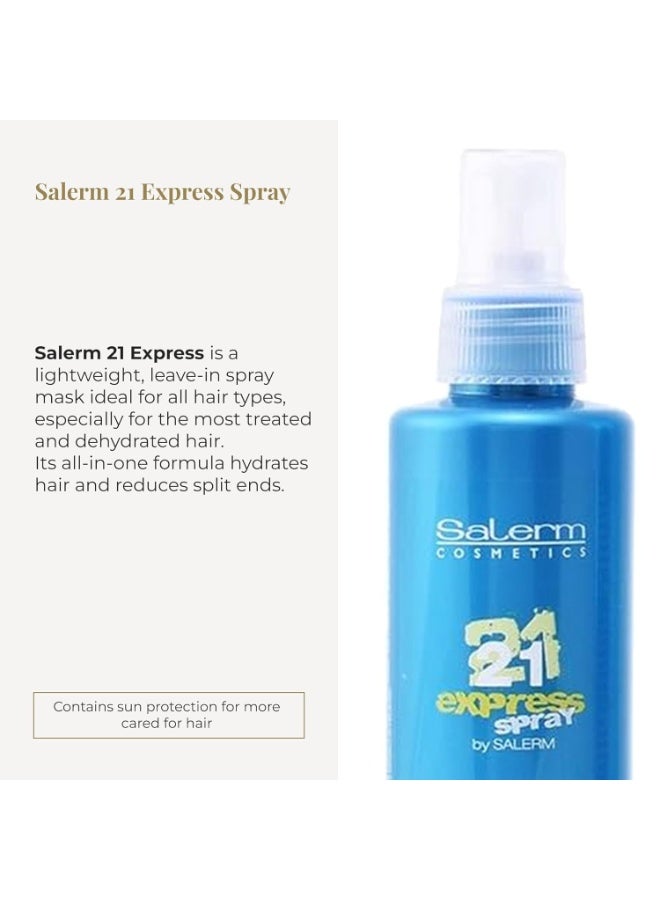 SALERM - Leave-In Mask 21 Express Spray - 190 ml - with Silk Protein - Repairs Damaged Hair - Hydrates Hair - with Heat Protector for Hair - Frizz Control - Image 4