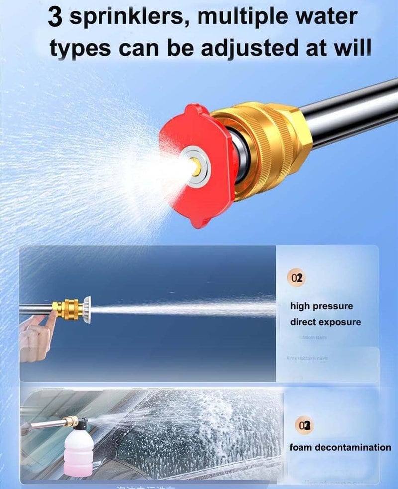 Portable Cordless Pressure Washer, 40000 mAh Battery Powered Pressure Washer with 2 Rechargeable 4.0AH Batteries and 6-in-1 Nozzle for Car Floor Wall Fence Cleaning Garden Watering - Image 1