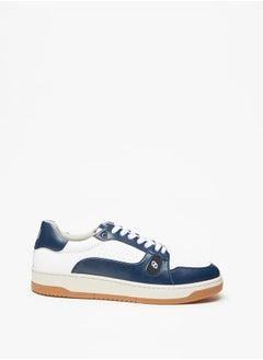 DUCHINI Men's Panelled Lace-Up Low Ankle Sneakers  - Image 3