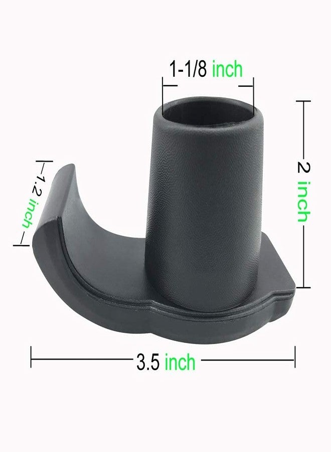 QingTD Walker Ski Glides, for1 1/8 Inch Tubes,Pop and Glide Easy Use Walker Skis, Heavy Duty Coaster Skis for Medical Walkers,Black (4)，QingTD - Image 3