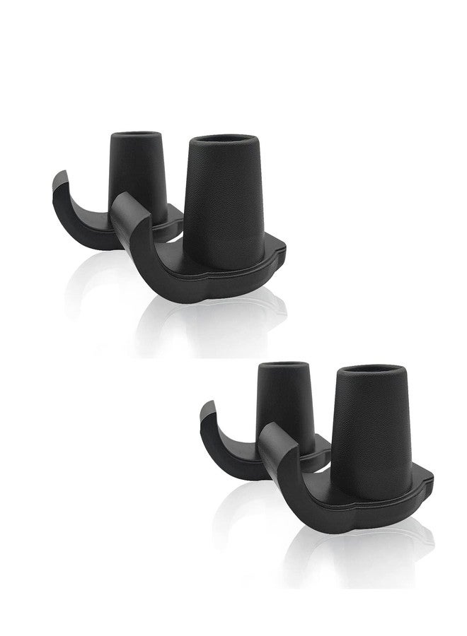 QingTD Walker Ski Glides, for1 1/8 Inch Tubes,Pop and Glide Easy Use Walker Skis, Heavy Duty Coaster Skis for Medical Walkers,Black (4)，QingTD - Image 1
