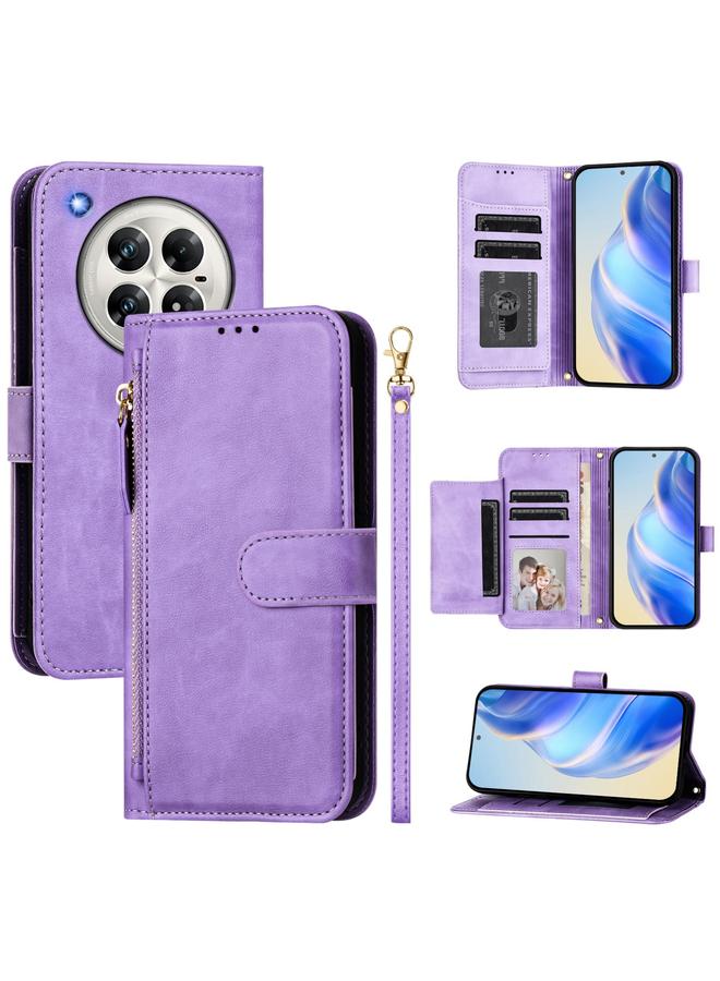 اس-توب جراب لهاتف Infinix Zero 40 4G / Zero 40 5G مزود بفتحات بطاقات متعددة ومحفظة بسحاب من الجلد - Image 1