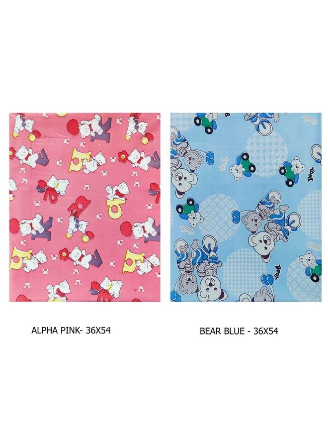 Ecosoft Plastic Sheetpvc Sheet For Kidsrubber Sheet For Babiesbed Wetting Protector(90 X 135 Cm) (Alphabet Pink & Bear Blue)  - Image 3