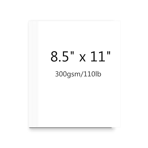 YIXUNHL Cover stock Paper, White Cardstock 8.5 x 11, 110 lb/300 gsm Heavy Card Stock for Printer, Card Stock Paper for Invitations, Scrapbooking, Greeting, Crafts, Diy Cards, Decoration, Drawing (White, 25P) - Image 1