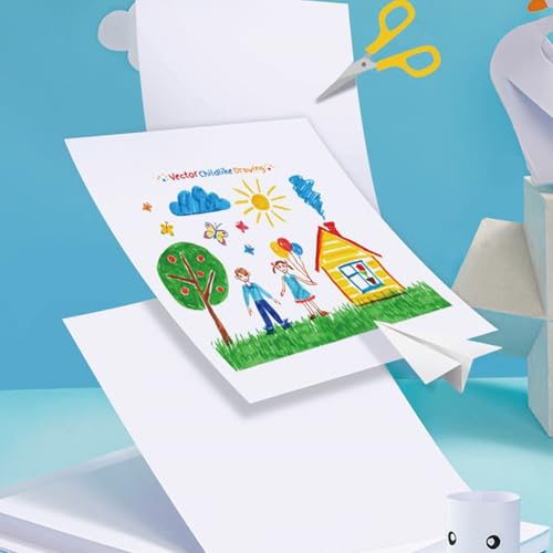 YIXUNHL Cover stock Paper, White Cardstock 8.5 x 11, 110 lb/300 gsm Heavy Card Stock for Printer, Card Stock Paper for Invitations, Scrapbooking, Greeting, Crafts, Diy Cards, Decoration, Drawing (White, 25P) - Image 2