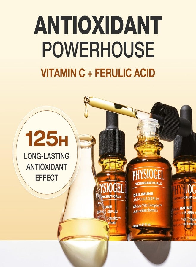 Physiogel Ampoule Vitamin C Face Serum, Strengthens Skin Barrier Antioxidant, Korean skin care, Moisturizing, Brightening, Soothing & Hydrating Serum Vitamin E & B5 Skincare Face Essence. - Image 4