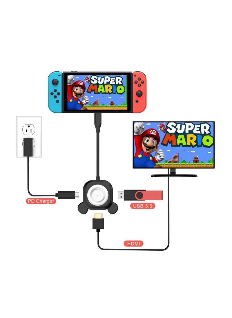 Generic Switch Dock, fit for Nintendo Switch, Portable Switch TV Docking Station with HDMI USB 3.0 Port and USB C Charging, Compatible with Steam Deck MacBook Surface Samsung Phone…  - Image 2