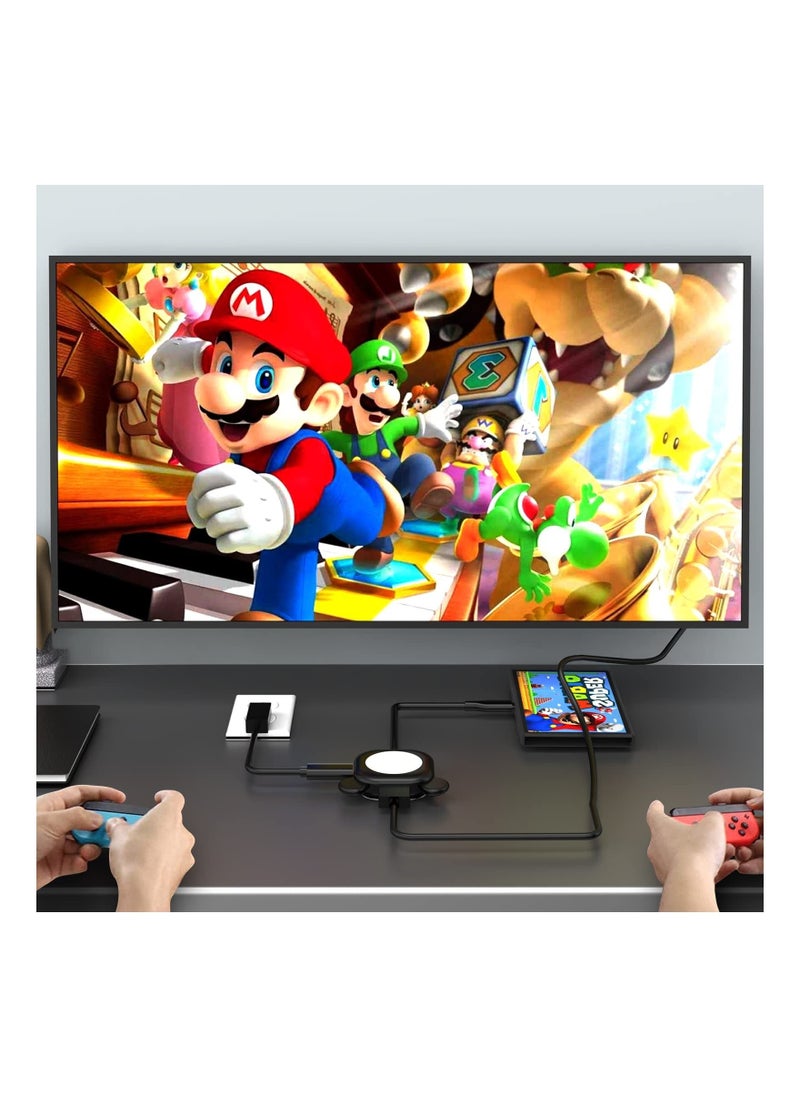 Switch Dock, fit for Nintendo Switch, Portable Switch TV Docking Station with HDMI USB 3.0 Port and USB C Charging, Compatible with Steam Deck MacBook Surface Samsung Phone…