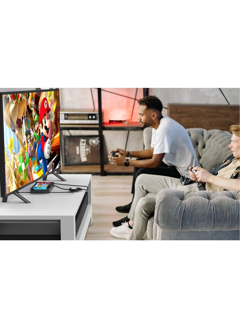 Switch Dock, fit for Nintendo Switch, Portable Switch TV Docking Station with HDMI USB 3.0 Port and USB C Charging, Compatible with Steam Deck MacBook Surface Samsung Phone…